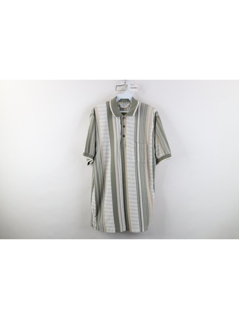 Vintage 90s Streetwear Mens Size Medium Earth Tone Striped Knit Golf Polo Shirt